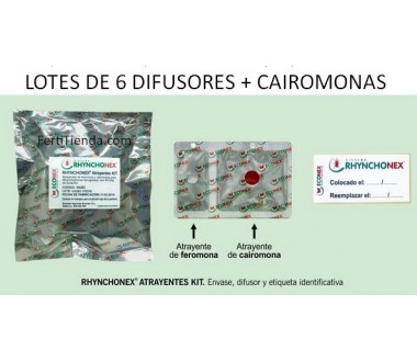RHYNCHONEX ATRAYENTES KIT 90 DÍAS Lote 6 Ud. (feromona+cairomona)