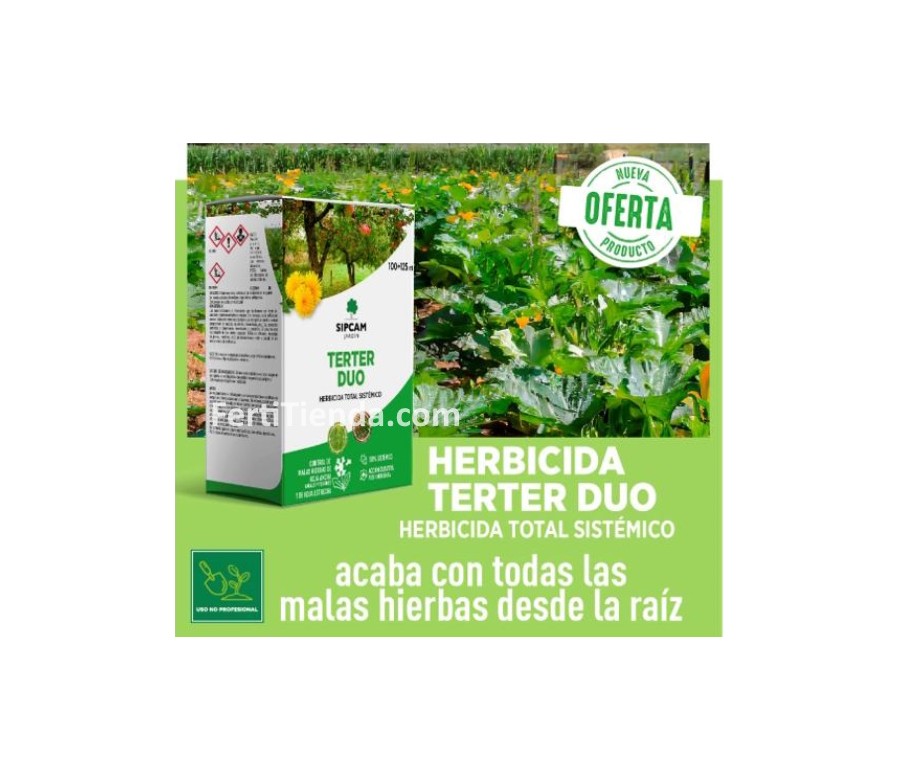 Terter herbicida duo JED (sin carnet). Hoja ancha y estrecha.