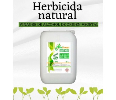 Herbicida ecológico natural, Vinagre vegetal 20% para malas hierbas BioVinegar 25 L