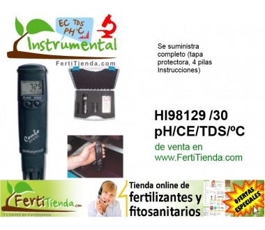 Medidor pH /CE conductividad eléctrica / TDS / ºC temperatura HI98129