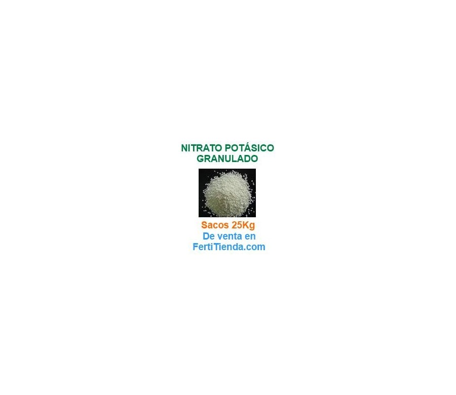 Nitrato Potasico Granulado, 25Kg