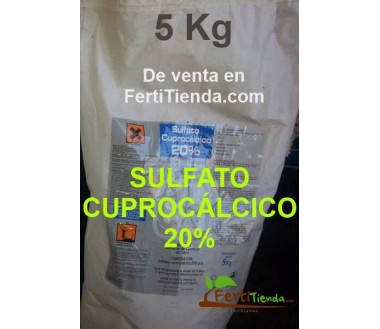 Sulfato cuprocálcico 20% , 5Kg caldo bordeles