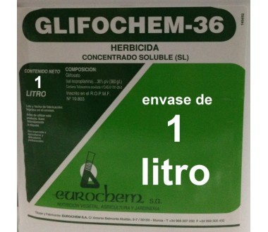 GLIFAE 36 Herbicida Total Envase 1/2 Litro