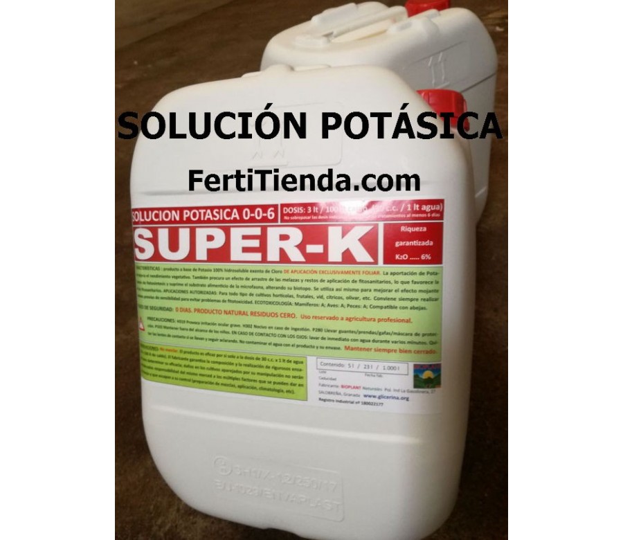 Super-K solución potásica / abono mineral (relacionado con jabón potásico)