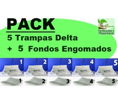 Pack 5 Trampa Delta + 5 tiras engomadas